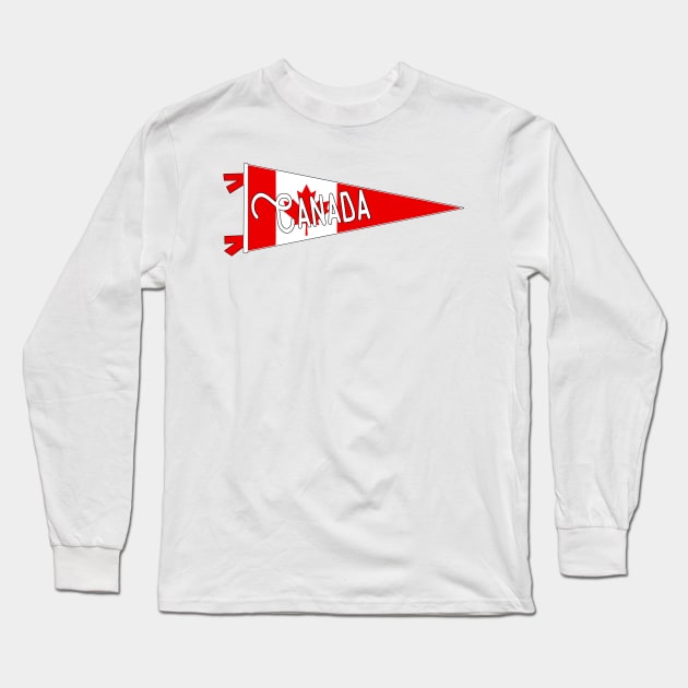 Canada Flag Pennant Long Sleeve T-Shirt by zsonn